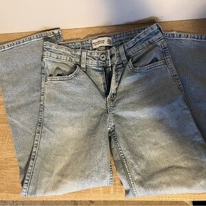 abercrombie kids Light Blue High Rise Wide Leg Jeans